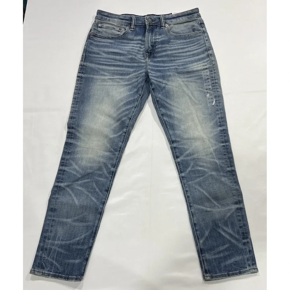 American Eagle Airflex + Jeans Mens 31X30 Blue NWT Straight Athletic